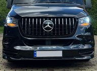 Mercedes Sprinter W907/W910 2018- гг. Передняя решетка Panamericana GT Хром Premium V1 Без рамки фото 8