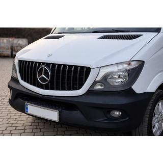 Передняя решетка GT Panamericana Хром (2013-2018) Mercedes Sprinter W906 2006–2018 гг. фото 1