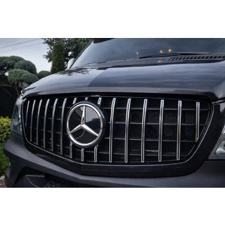 Передняя решетка GT Panamericana Хром (2013-2018) Mercedes Sprinter W906 2006–2018 гг. фото 2