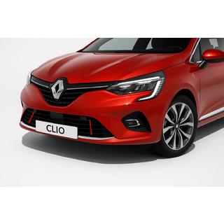 Накладка на передний бампер (1 шт, нержавейка) Renault Clio V 2019- гг. фото 1