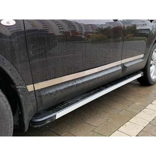 Дверные молдинги Carmos (4 шт, нержавейка) Nissan Qashqai 2010-2014 гг. фото 1