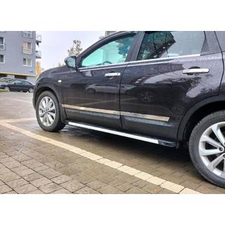 Дверные молдинги Carmos (4 шт, нержавейка) Nissan Qashqai 2010-2014 гг. фото 4
