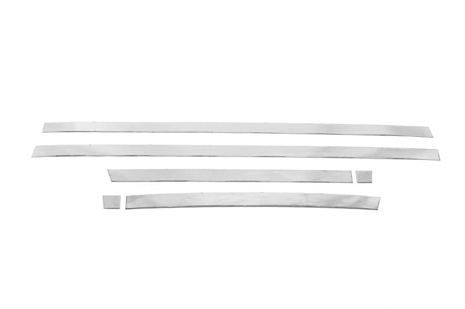 Nissan Qashqai 2010-2014 гг. Дверные молдинги Carmos (4 шт, нержавейка) Carmos, +2 (длинный) Фото 5