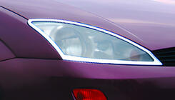 Ford Focus I 1998-2005 гг. Хромированные Накладки на Фары (2 шт, пластик) фото 1
