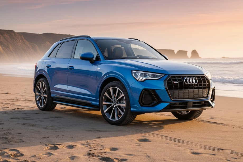 Audi Q3 2019–2025 гг. Боковые Подножки Maya Blue (2 шт., Алюминий) Image