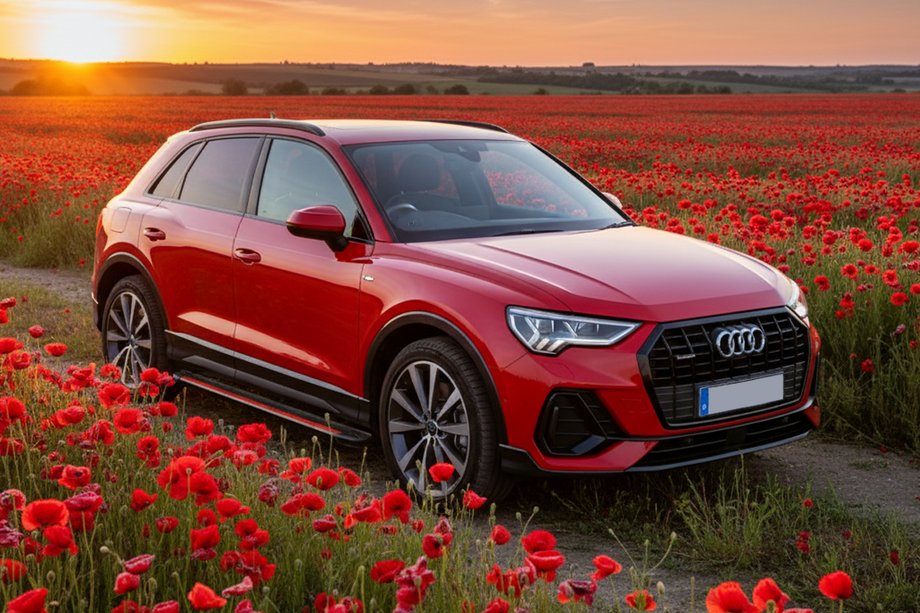 Audi Q3 2019–2025 гг. Боковые Подножки Maya Red (2 шт., Алюминий) Image