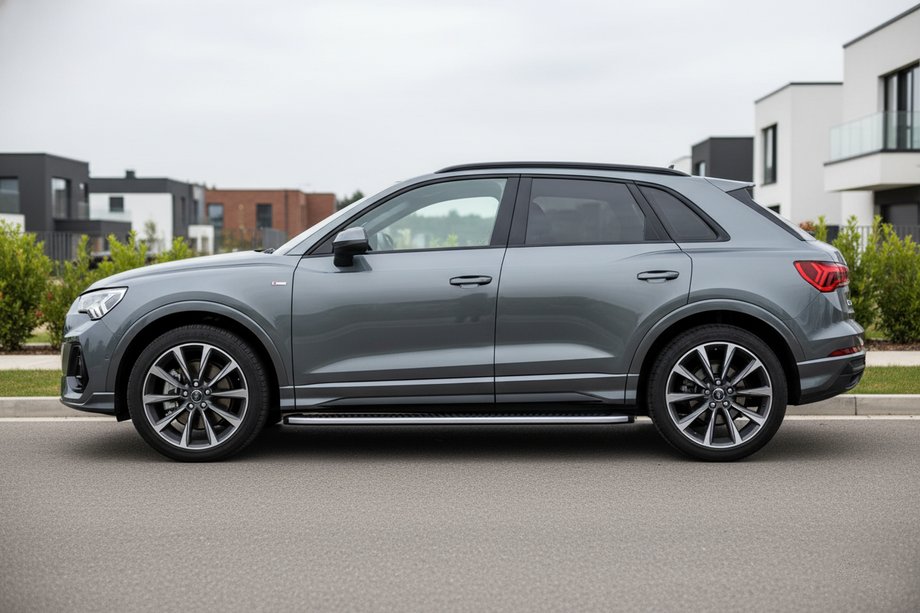 Audi Q3 2019–2025 гг. Боковые Подножки Tayga Grey (2 шт., Алюминий) Image