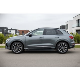 Боковые Подножки Tayga Black (2 шт., Алюминий) Audi Q3 2019–2025 гг. фото 1