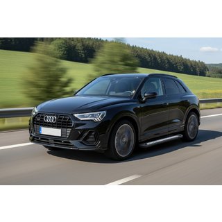 Боковые Подножки Vision New Black (2 шт., Алюминий) Audi Q3 2019–2025 гг. фото 1