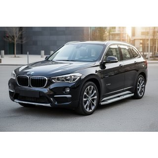 Боковые Подножки Mevsim Grey (2 шт., Алюминий) BMW X1 F48 2015-2022 гг. фото 1