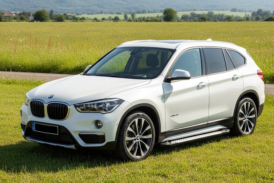 BMW X1 F48 2015-2022 гг. Боковые пороги Allmond Grey (2 шт., алюминий) Image