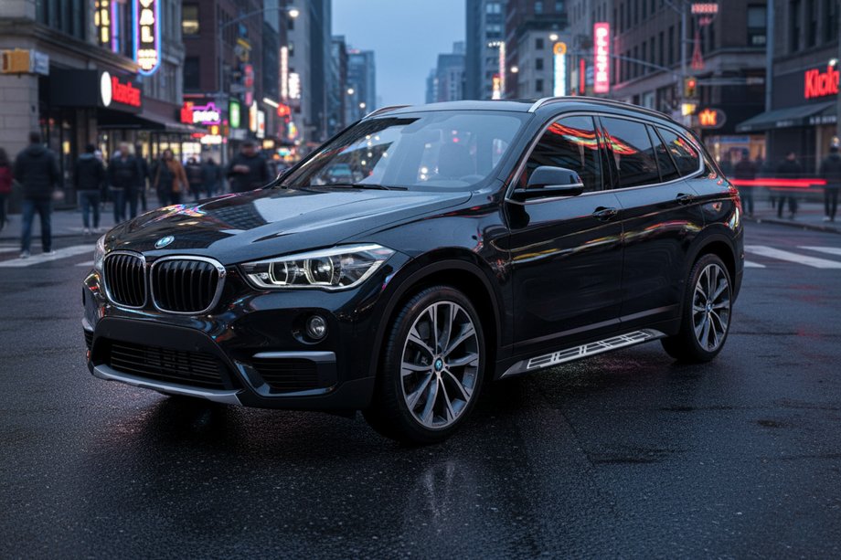BMW X1 F48 2015-2022 гг. Боковые Подножки Sunrise (2 шт., Алюминий) Image