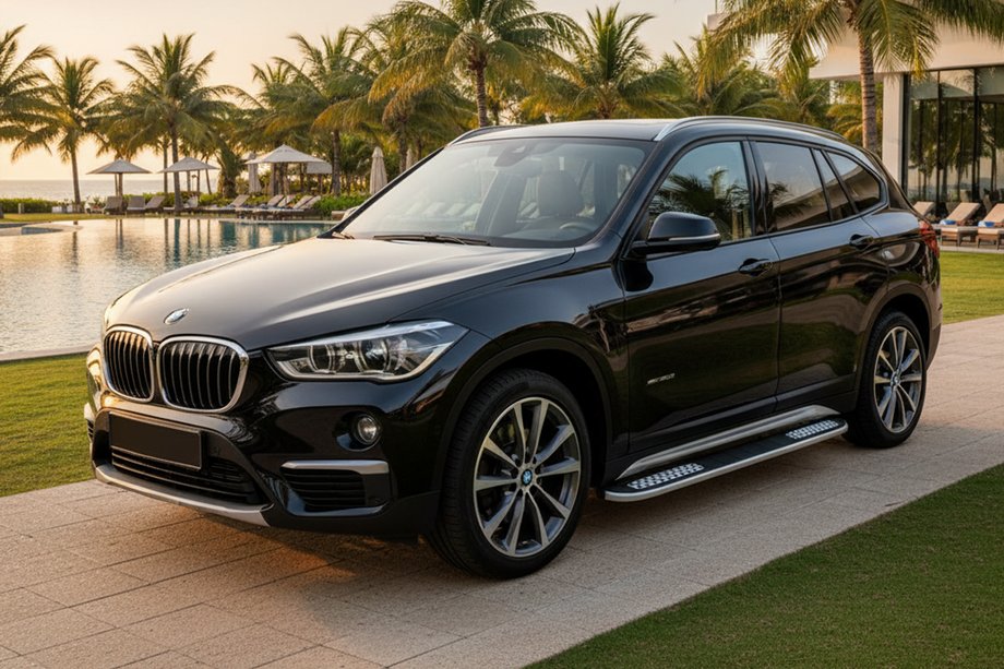 BMW X1 F48 2015-2022 гг. Боковые Подножки Tayga V2 (2 шт., Алюминий) Image