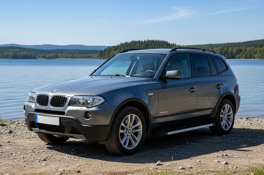 BMW X3 E83 2003-2010 гг. Боковые Подножки Maya V1 (2 шт., Алюминий) Image
