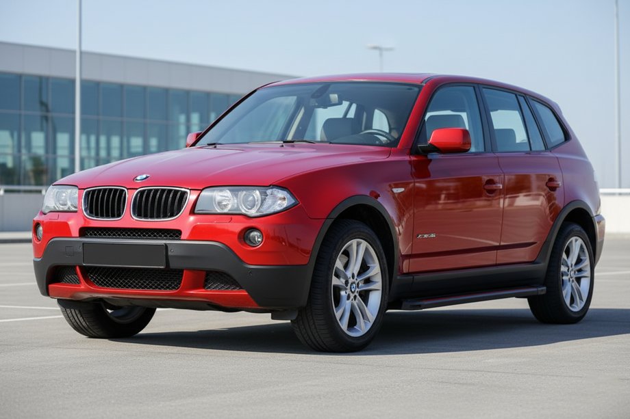 BMW X3 E83 2003-2010 гг. Боковые Подножки Maya Red (2 шт., Алюминий) Image