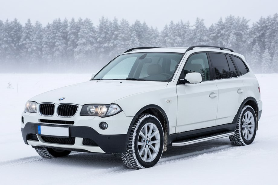 BMW X3 E83 2003-2010 гг. Боковые Подножки Maydos V1 (2 шт., Алюминий) Image