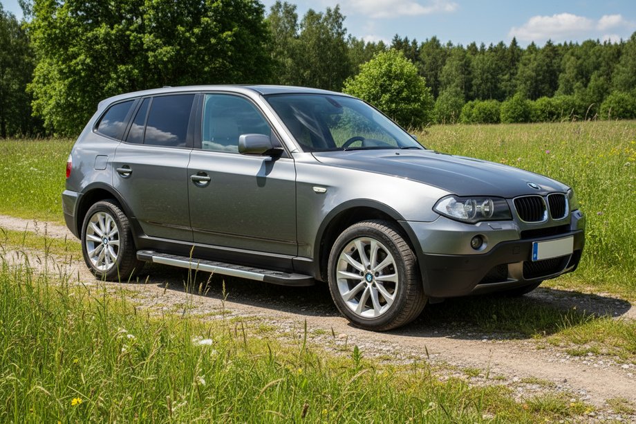 BMW X3 E83 2003-2010 гг. Боковые Подножки RedLine (2 шт., Алюминий) Image