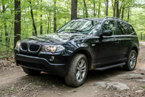 BMW X3 E83 2003-2010 гг. Боковые Подножки Tayga Black (2 шт., Алюминий) фото 1