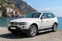 BMW X3 E83 2003-2010 гг. Боковые Подножки Tayga V2 (2 шт., Алюминий) фото 1