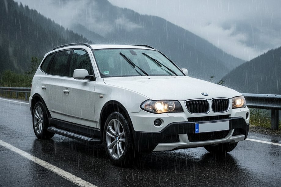 BMW X3 E83 2003-2010 гг. Боковые Подножки Vision New Black (2 шт., Алюминий) Image