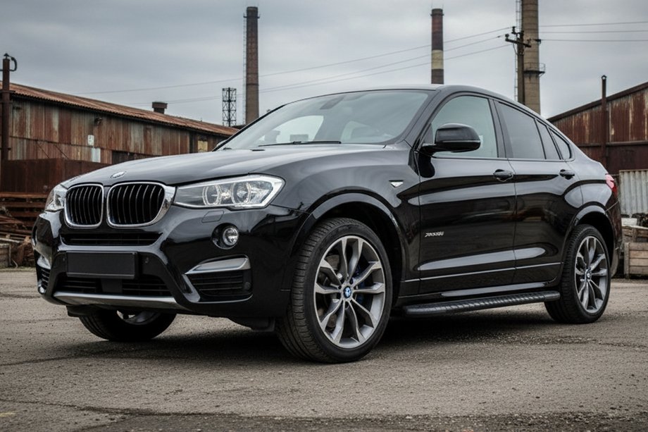 BMW X4 F26 2014-2018 гг. Боковые Подножки Bosphore Black (2 шт., Алюминий) Image