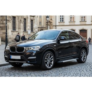 Боковые Подножки Vision New Grey (2 шт., Алюминий) BMW X4 F26 2014-2018 гг. фото 1