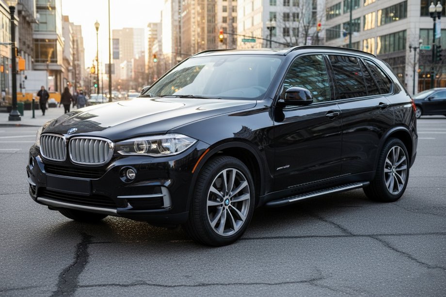 BMW X5 F15 2013-2018 гг. Боковые Подножки Bosphore Grey (2 шт., Алюминий) Image