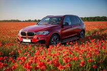 BMW X5 F15 2013-2018 гг. Боковые Подножки Maya Red (2 шт., Алюминий) фото 1