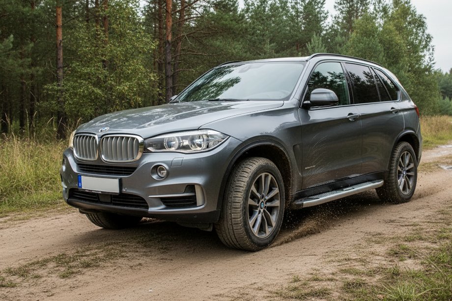 BMW X5 F15 2013-2018 гг. Боковые Подножки Mevsim Grey (2 шт., Алюминий) Image