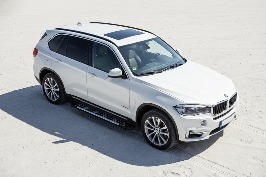 BMW X5 F15 2013-2018 гг. Боковые Подножки Sunrise (2 шт., Алюминий) Image