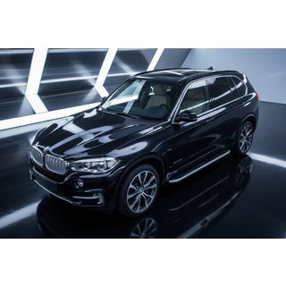 Боковые Подножки Tayga Grey (2 шт., Алюминий) BMW X5 F15 2013-2018 гг. фото 1