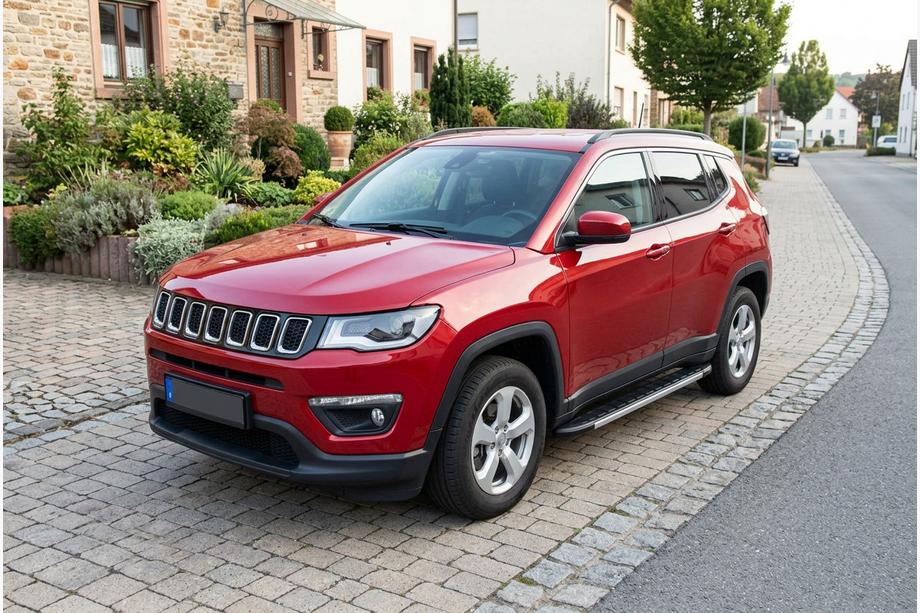 Jeep Compass 2016- гг. Боковые Подножки Duru (2 шт., Алюминий) Image