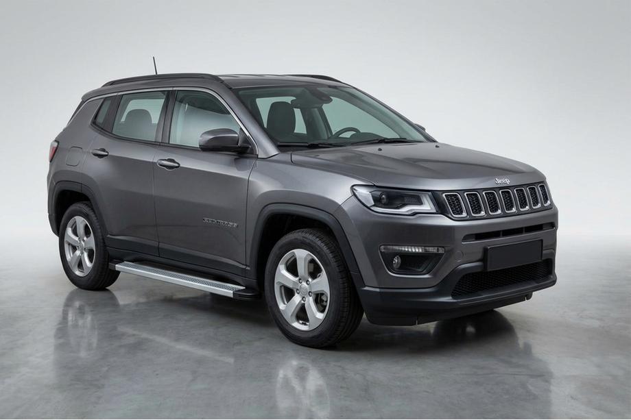 Jeep Compass 2016- гг. Боковые Подножки Maya V2 (2 шт., Алюминий) Image