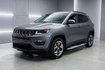 Jeep Compass 2016- гг. Боковые Подножки Mevsim Grey (2 шт., Алюминий) фото 1
