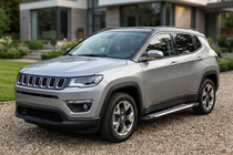 Jeep Compass 2016- гг. Боковые Подножки Line (2 шт., Алюминий) фото 1