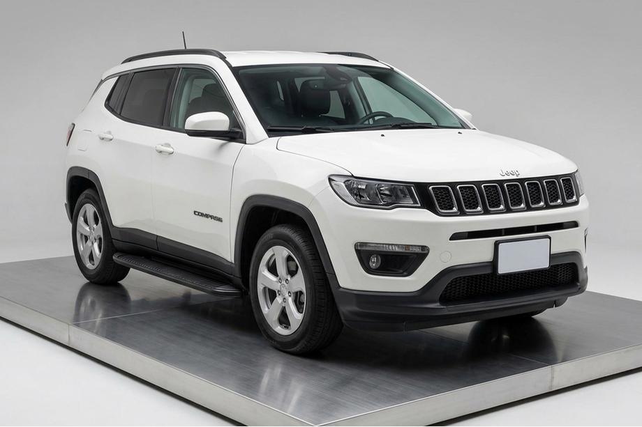 Jeep Compass 2016- гг. Боковые Подножки Tayga Black (2 шт., Алюминий) Image