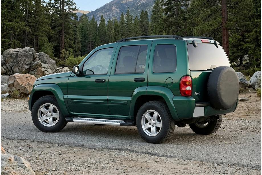 Jeep Cherokee/Liberty 2002-2007 гг. Боковые Подножки Vision New Grey (2 шт., Алюминий) Фото 1
