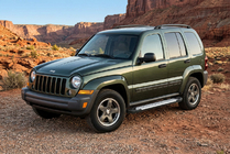Jeep Cherokee/Liberty 2002-2007 гг. Боковые пороги Allmond Grey (2 шт., алюминий) фото 1