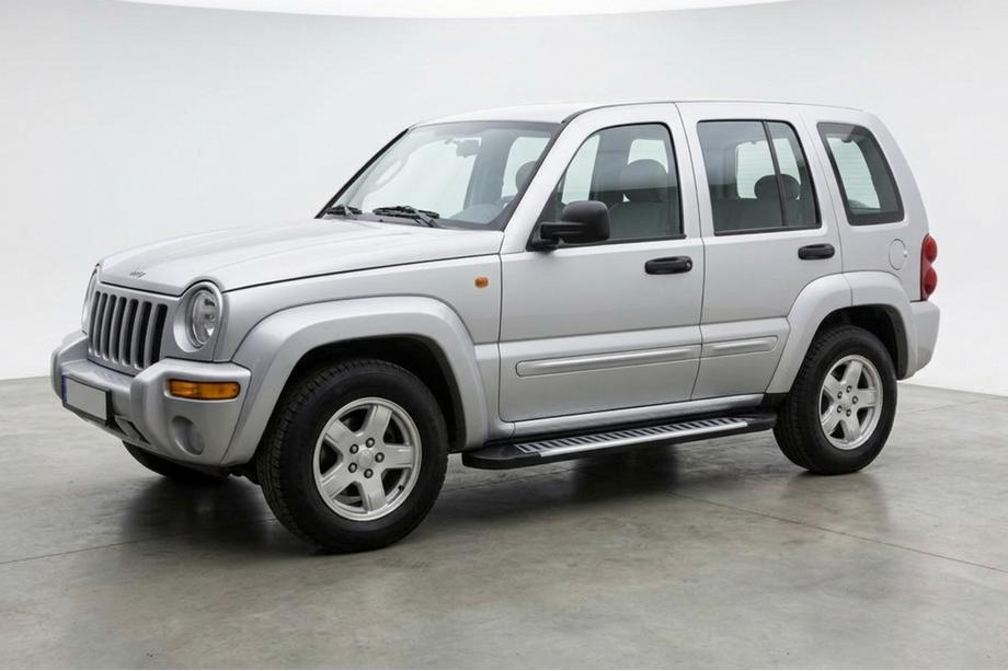 Jeep Cherokee/Liberty 2002-2007 гг. Боковые Подножки Line (2 шт., Алюминий) Image