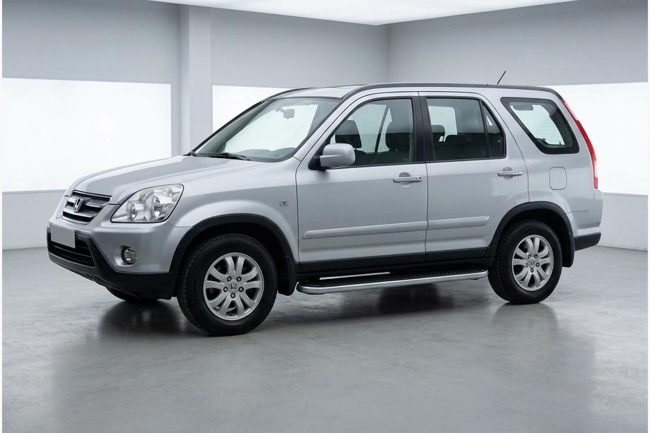 Honda CRV 2001-2006 гг. Боковые Подножки Tayga Grey (2 шт., Алюминий) Image