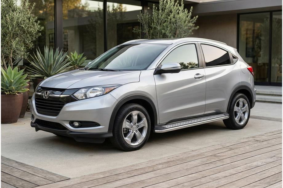Honda HR-V 2014-2021 гг. Боковые Подножки Maydos V2 (2 шт., Алюминий) Image