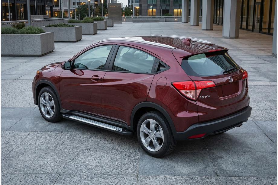 Honda HR-V 2014-2021 гг. Боковые пороги Allmond Grey (2 шт., алюминий) Image