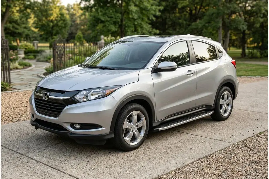 Honda HR-V 2014-2021 гг. Боковые Подножки Fullmond (2 шт., Алюминий) Image