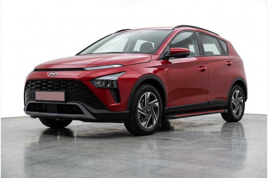 Hyundai Bayon 2021- гг. Боковые Подножки Maya Red (2 шт., Алюминий) Image