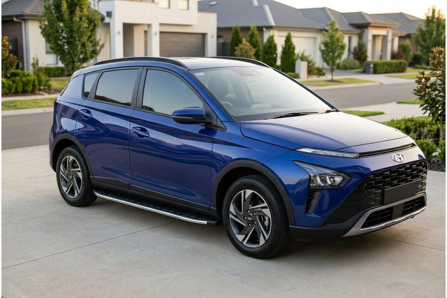 Hyundai Bayon 2021- гг. Боковые Подножки Fullmond (2 шт., Алюминий) Image