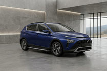 Hyundai Bayon 2021- гг. Боковые Подножки Vision New Black (2 шт., Алюминий) фото 1