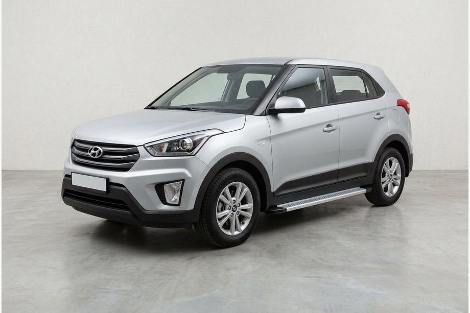 Hyundai Creta 2014-2020 гг. Боковые Подножки Maya V2 (2 шт., Алюминий) Фото 1