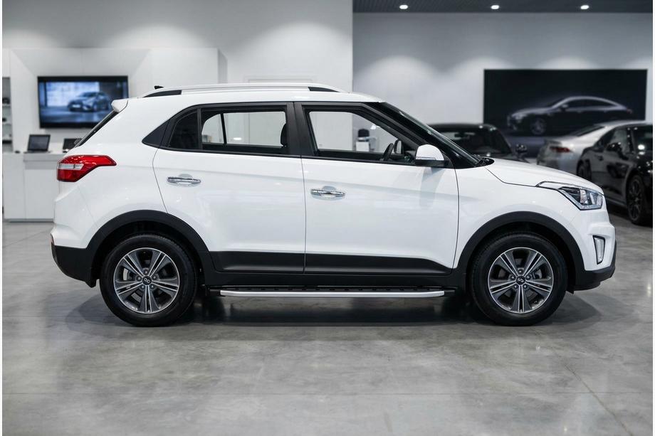 Hyundai Creta 2014-2020 гг. Боковые Подножки BlackLine (2 шт., Алюминий) Image