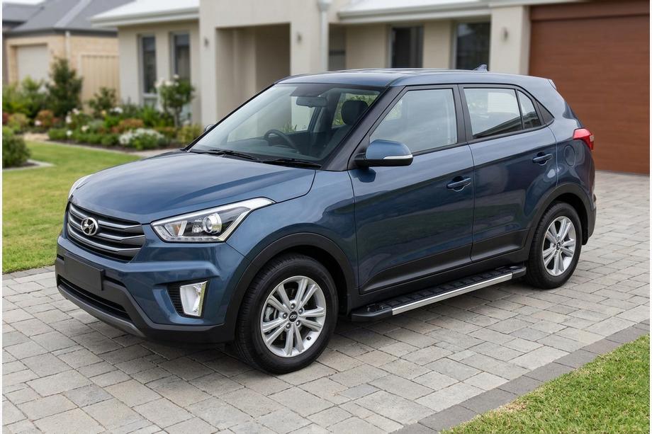 Hyundai Creta 2014-2020 гг. Боковые Подножки RedLine (2 шт., Алюминий) Image