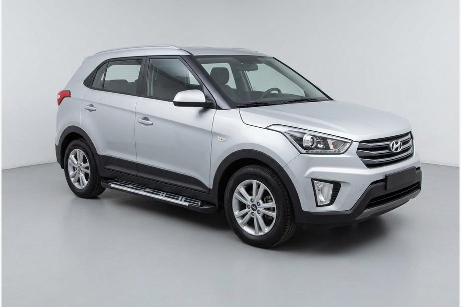 Hyundai Creta 2014-2020 гг. Боковые Подножки Sunrise (2 шт., Алюминий) Image